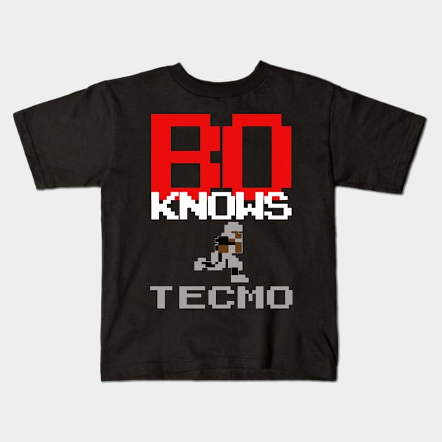 Bo Knows Tecmo Kids T-Shirt by darklordpug